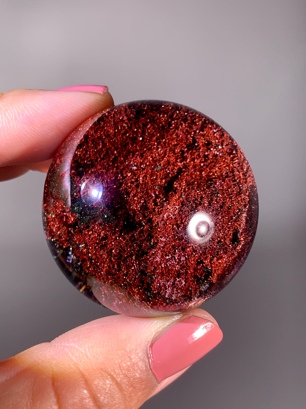 Collector’s Grade Large Red Four Seasons Garden Quartz Sphere | Rare Brazilian Specimen