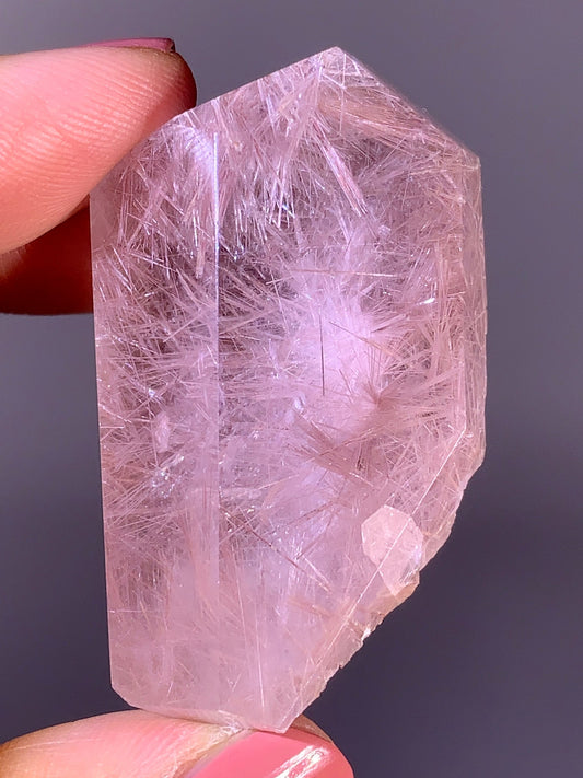 High-Grade Pink Rutile Quartz Polished Freeform | Brazilian Collector Specimen