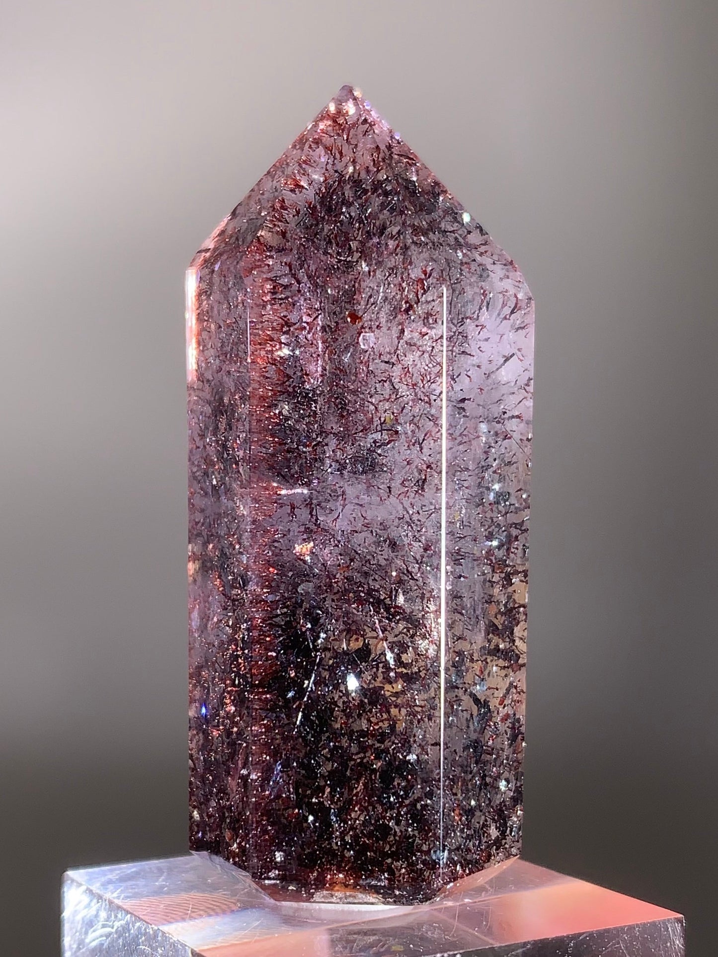 Extremely Rare Top-Grade Super Seven Polished Tower from Madagascar – Collector’s Crystal