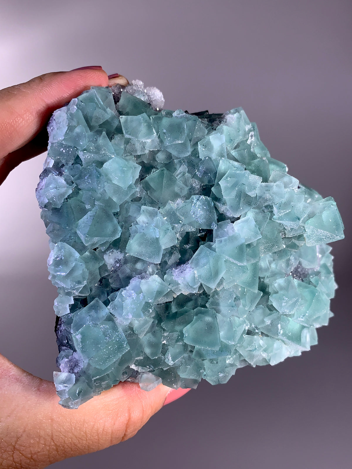 Rare Collector’s Grade Seafoam Green Octahedral Fluorite Mineral Specimen