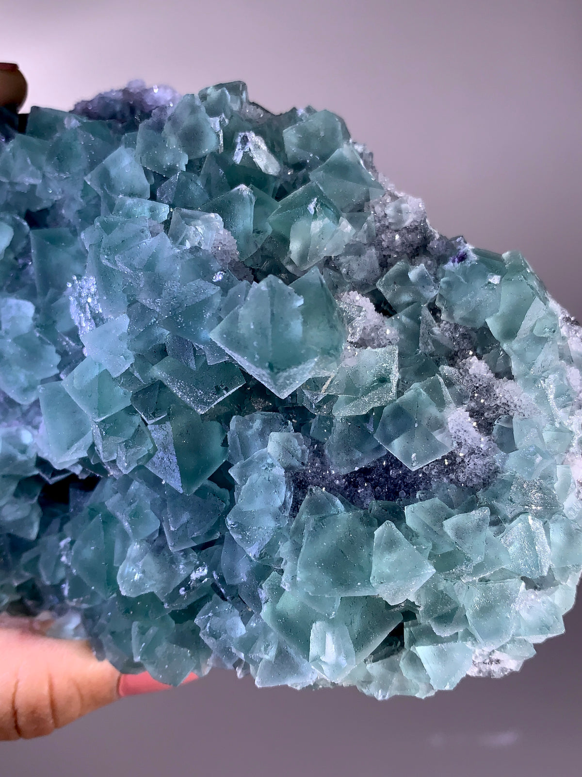 Rare Collector’s Grade Seafoam Green Octahedral Fluorite Mineral Specimen