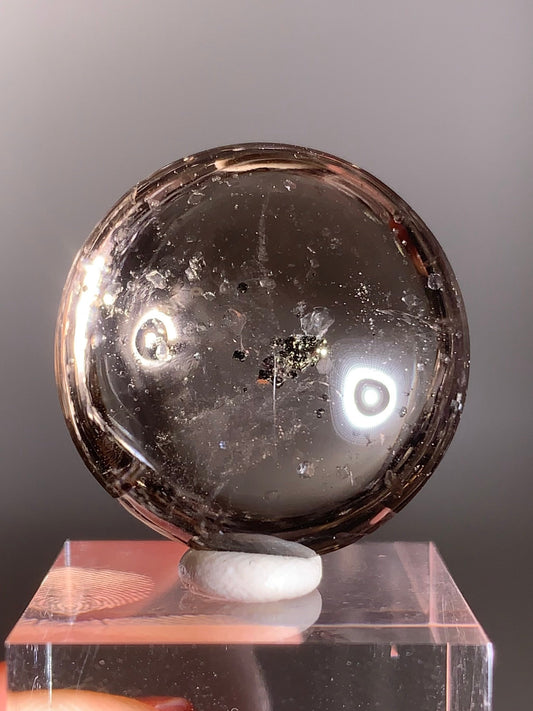 Pyrite and Manifestations in Smoky Quartz – Rare Collector’s Crystal from Brazil
