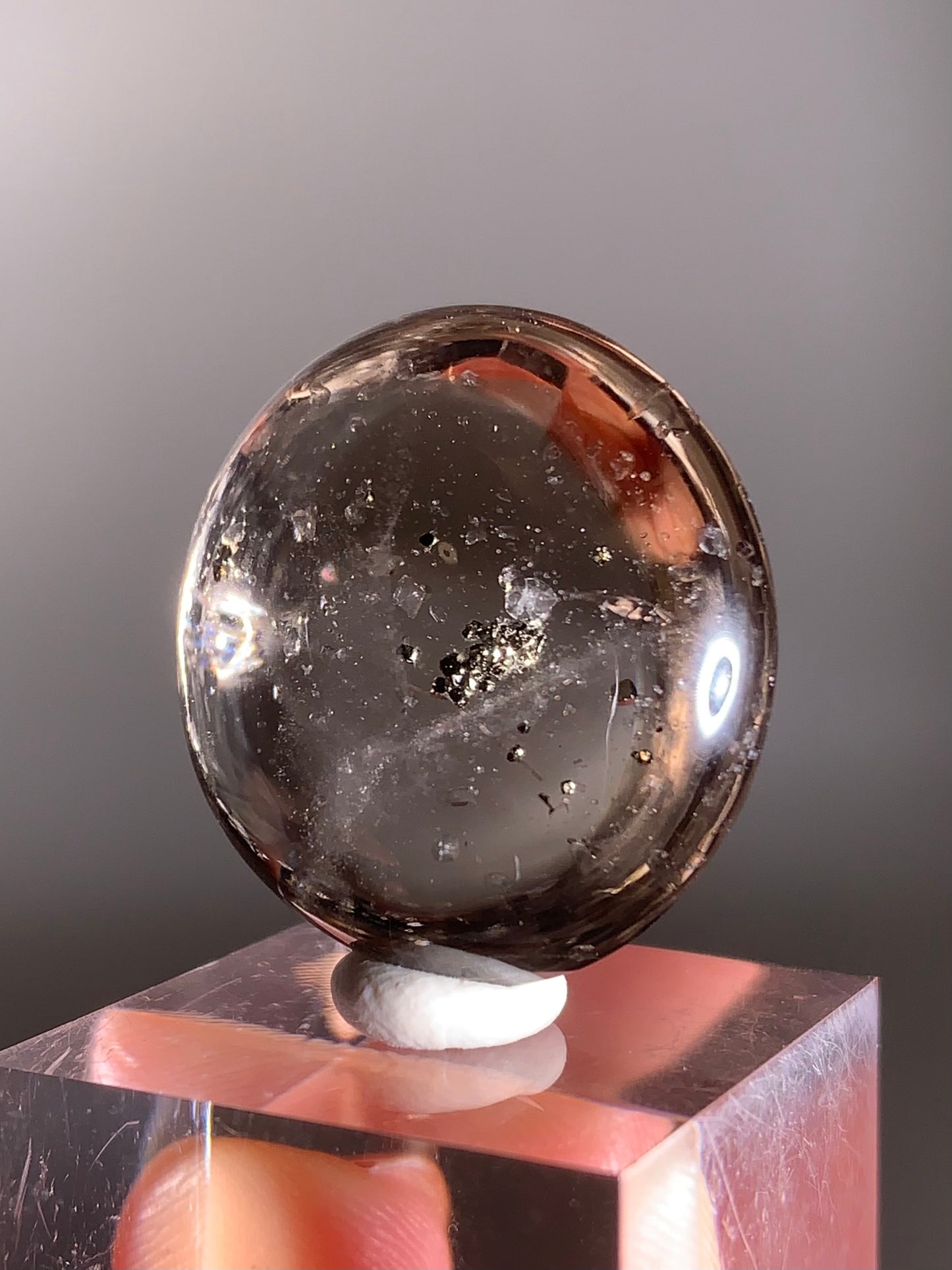 Pyrite and Manifestations in Smoky Quartz – Rare Collector’s Crystal from Brazil