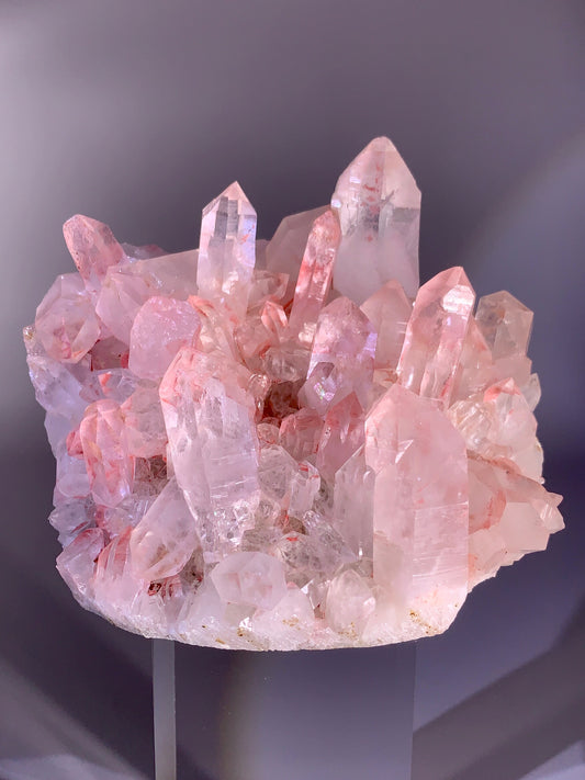 Large Pink Samadhi Himalayan Quartz Mineral Specimen | Rare Collector Crystal