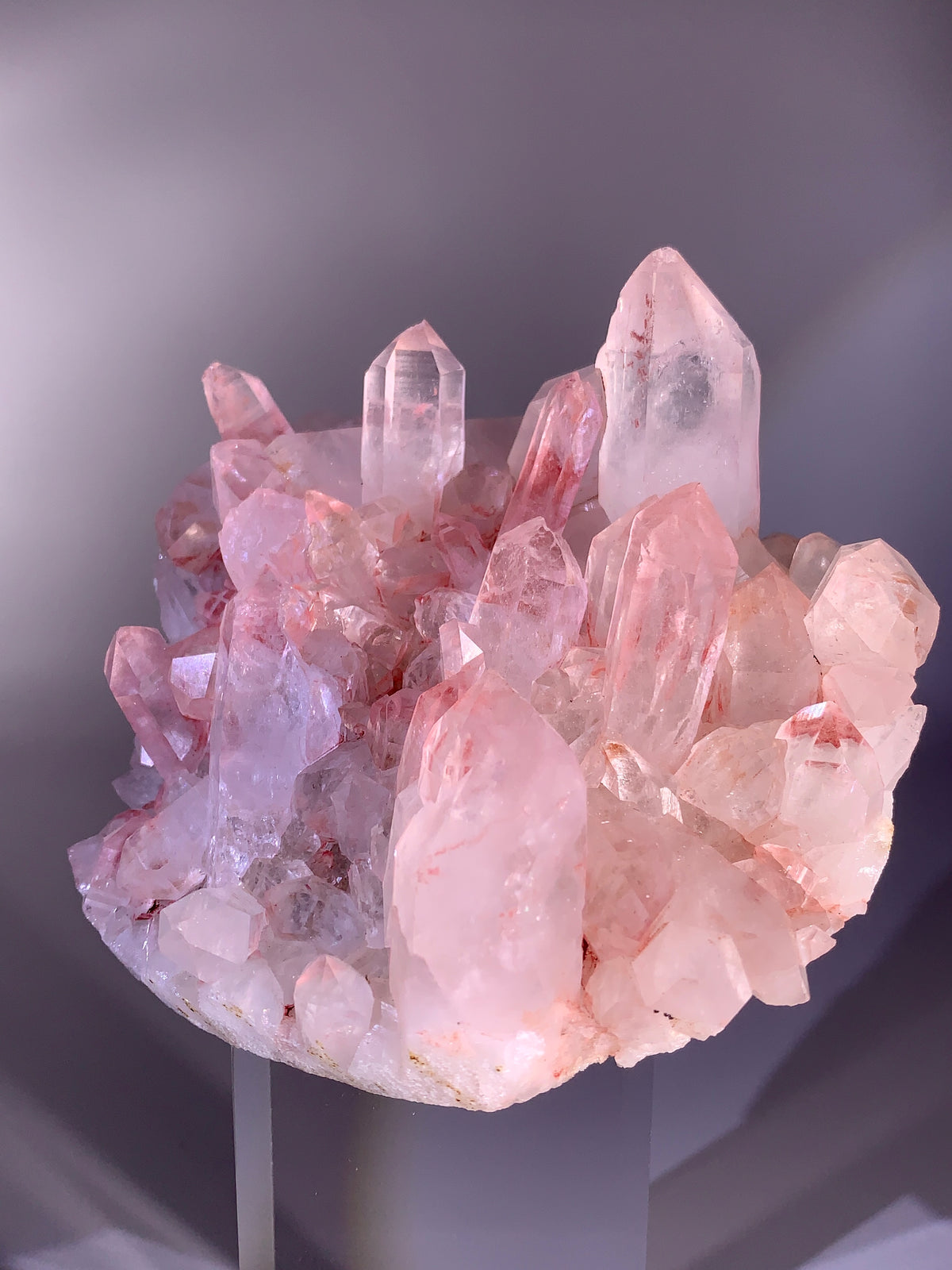 Large Pink Samadhi Himalayan Quartz Mineral Specimen | Rare Collector Crystal