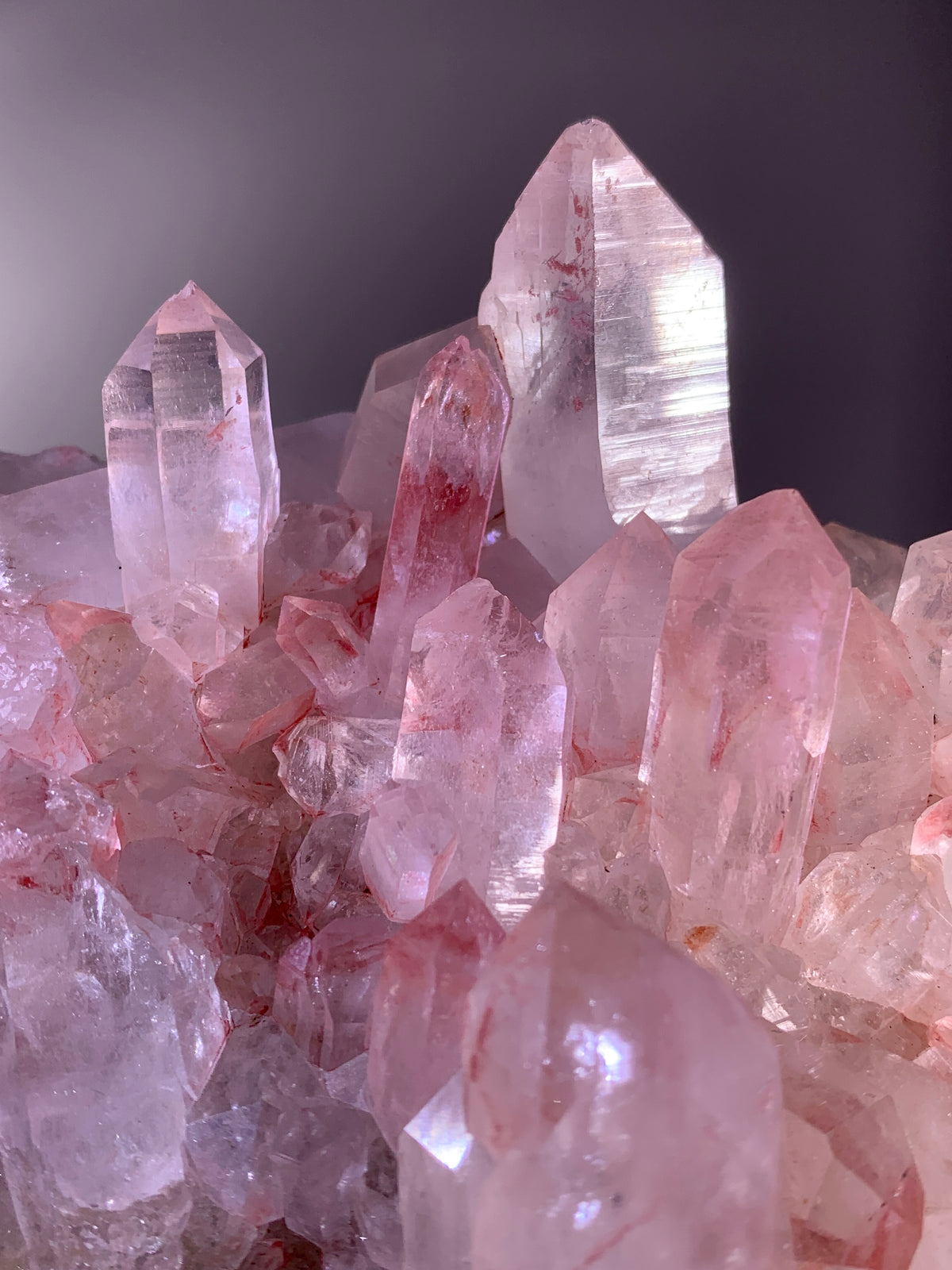 Large Pink Samadhi Himalayan Quartz Mineral Specimen | Rare Collector Crystal