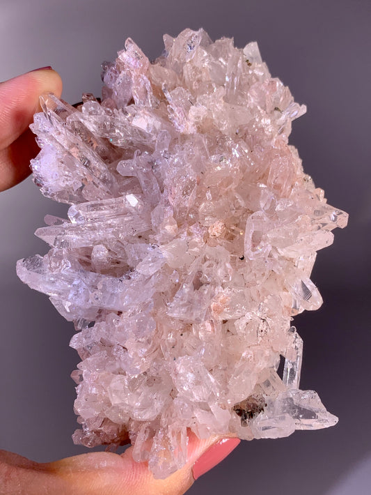 Pink Lemurian Quartz Cluster | High-Grade Colombian Collector Specimen