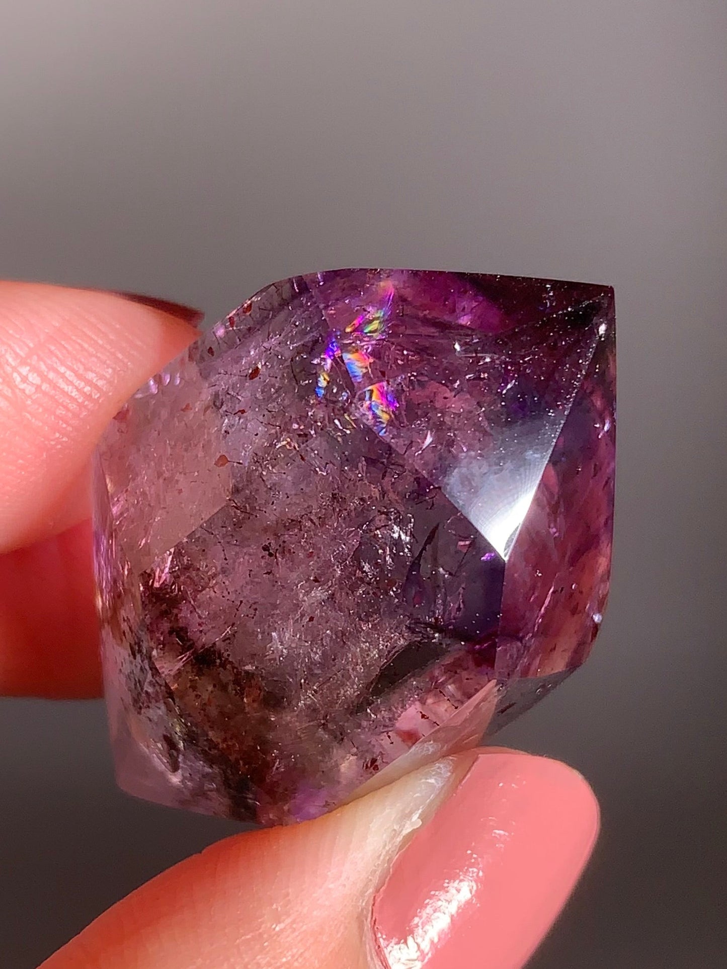 High-Quality Rare Super Seven Double-Terminated Polished Quartz – Collector’s Crystal from Brazil