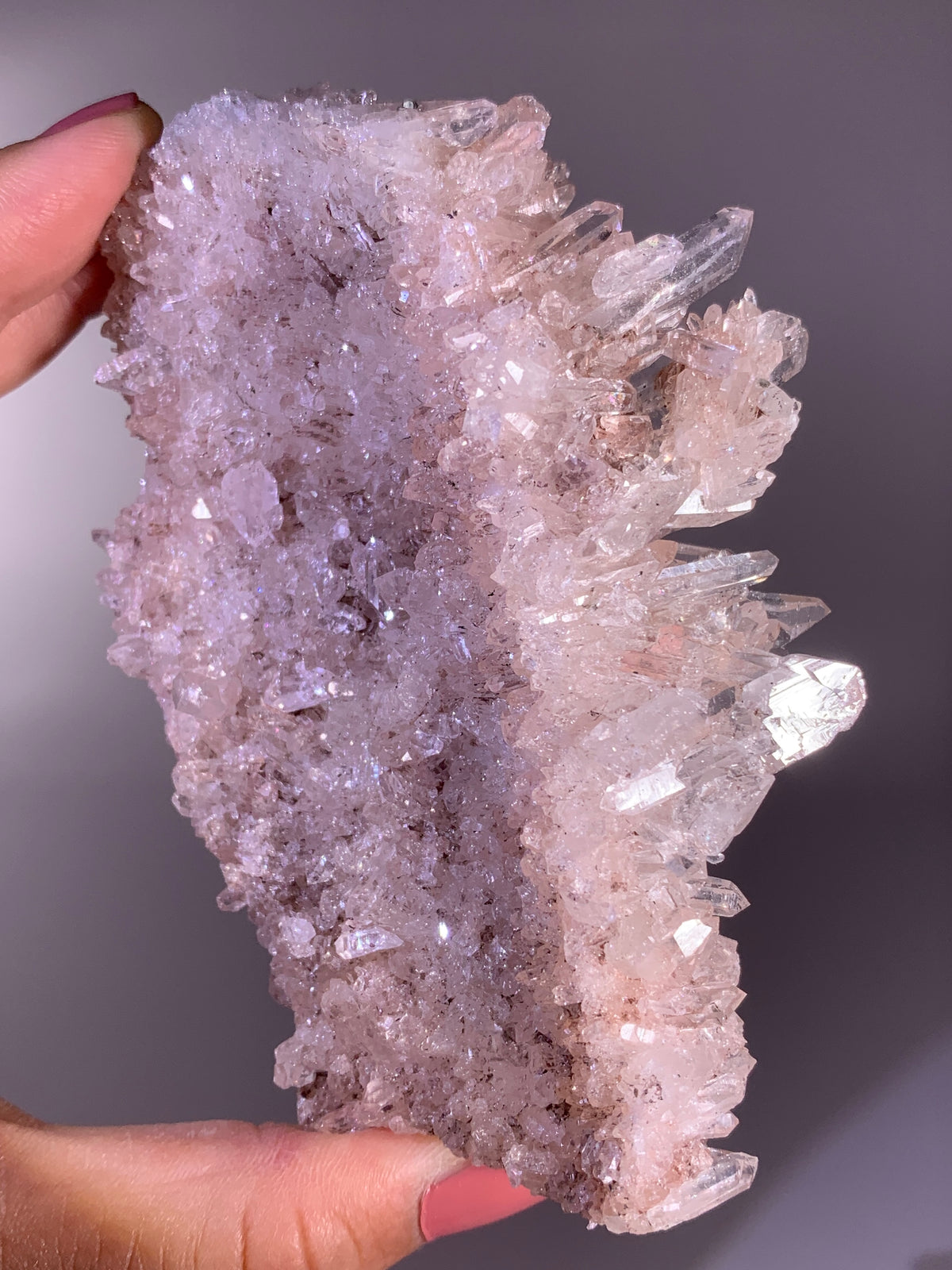 Pink Lemurian Quartz Cluster | High-Grade Colombian Collector Specimen