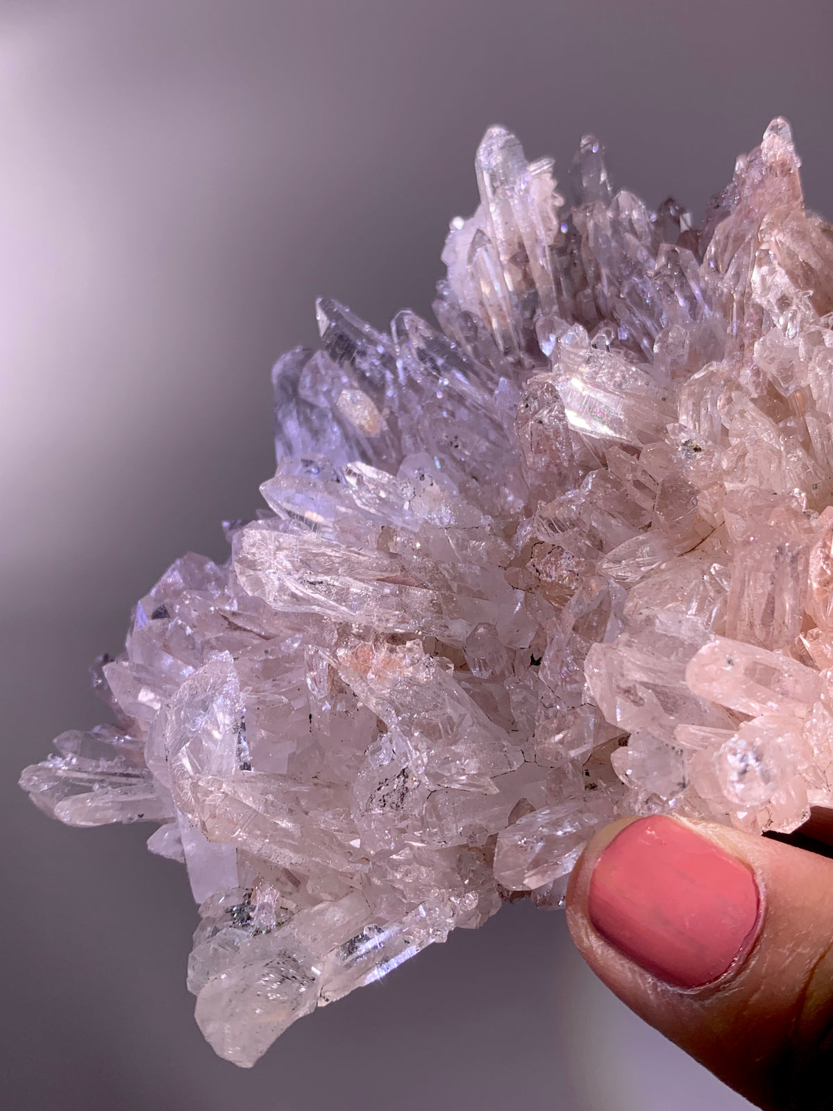 Pink Lemurian Quartz Cluster | High-Grade Colombian Collector Specimen