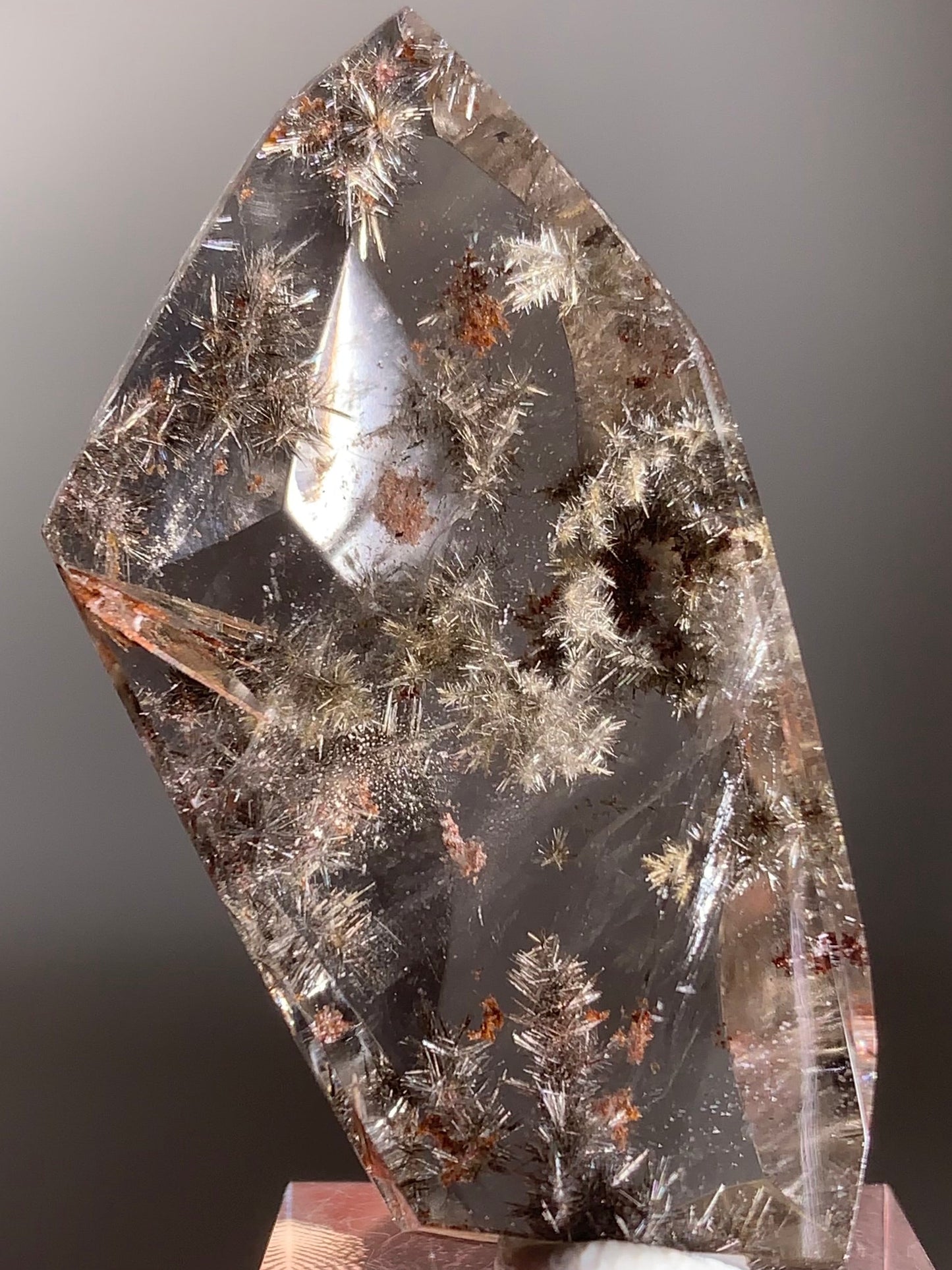 Rare Silver Flower Rutile Polished Freeform from Brazil – Collector’s Crystal