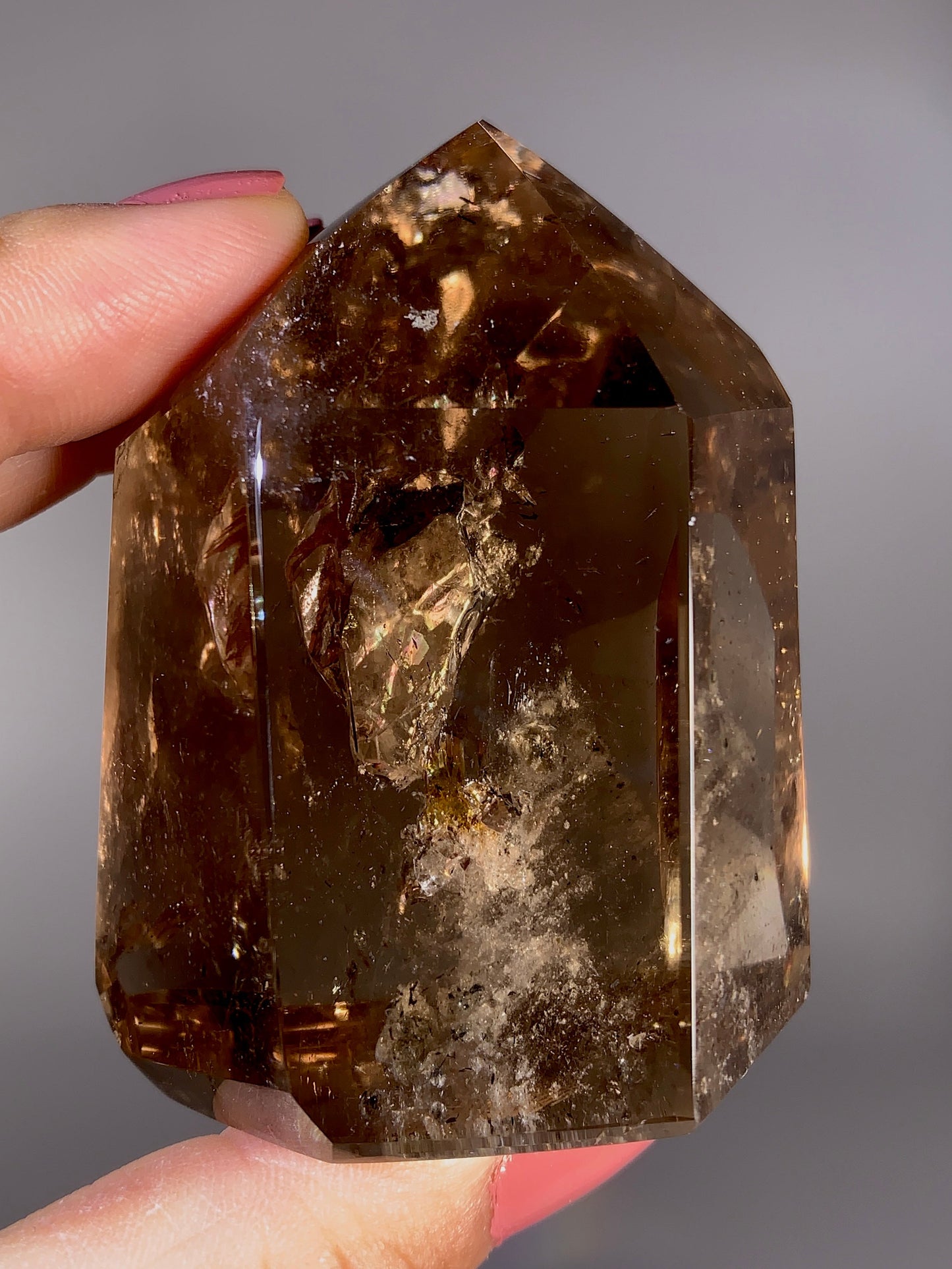 Large Quartz-in-Quartz Tower with Natural Rainbow & White Garden Quartz | Brazil