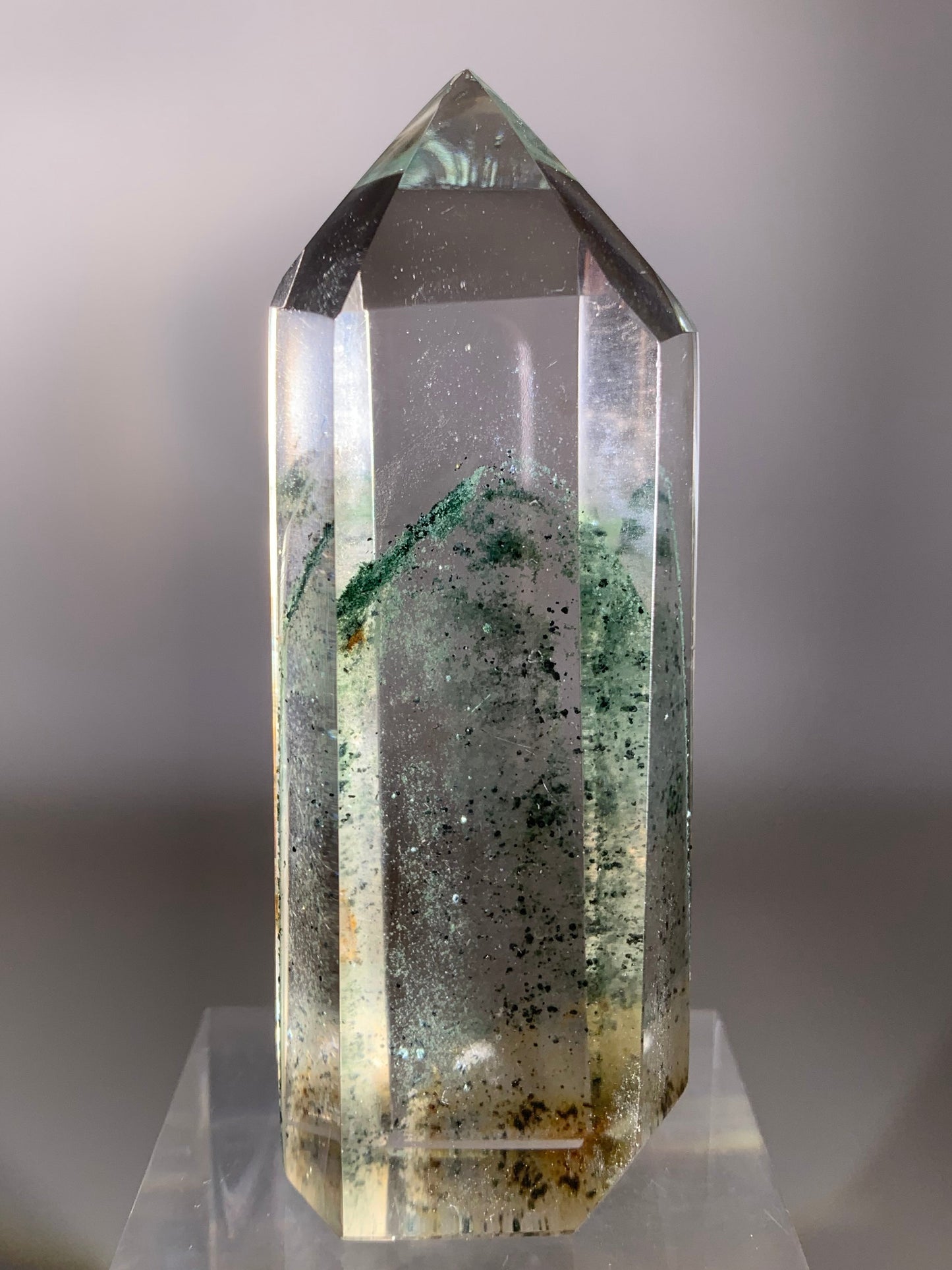 Rare Top-Grade Hematite in Quartz with Green Phantom – Collector’s Crystal from Madagascar