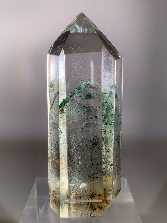 Rare Top-Grade Hematite in Quartz with Green Phantom – Collector’s Crystal from Madagascar