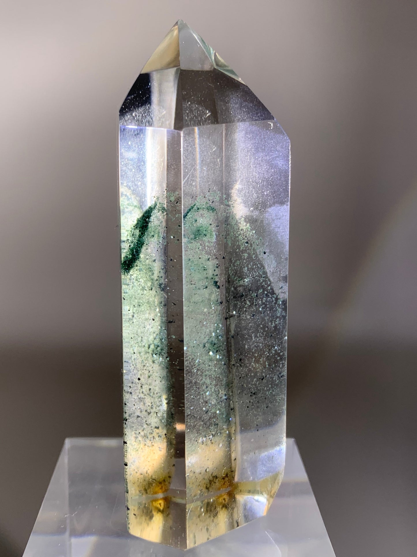 Rare Top-Grade Hematite in Quartz with Green Phantom – Collector’s Crystal from Madagascar