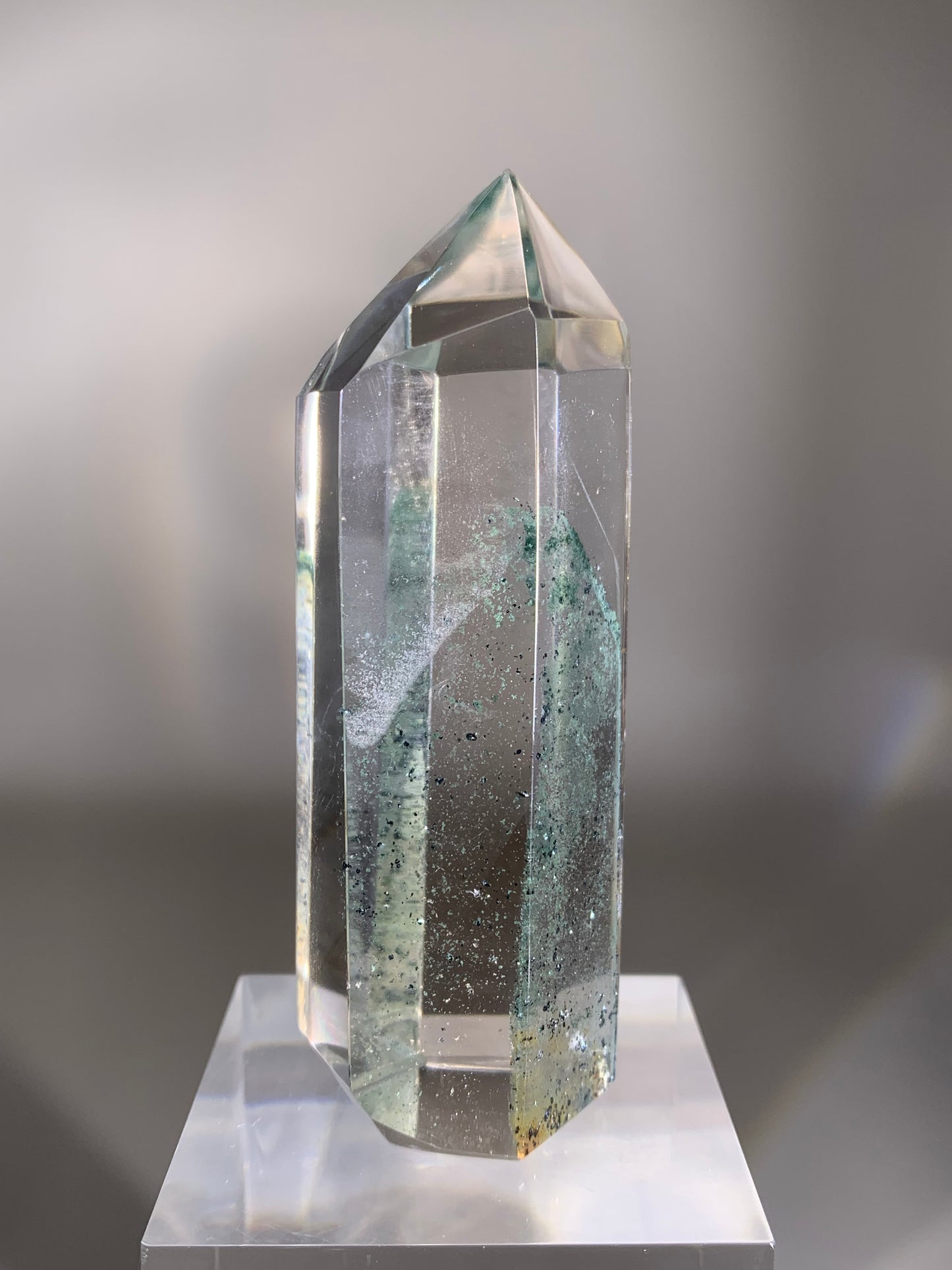 Rare Top-Grade Hematite in Quartz with Green Phantom – Collector’s Crystal from Madagascar
