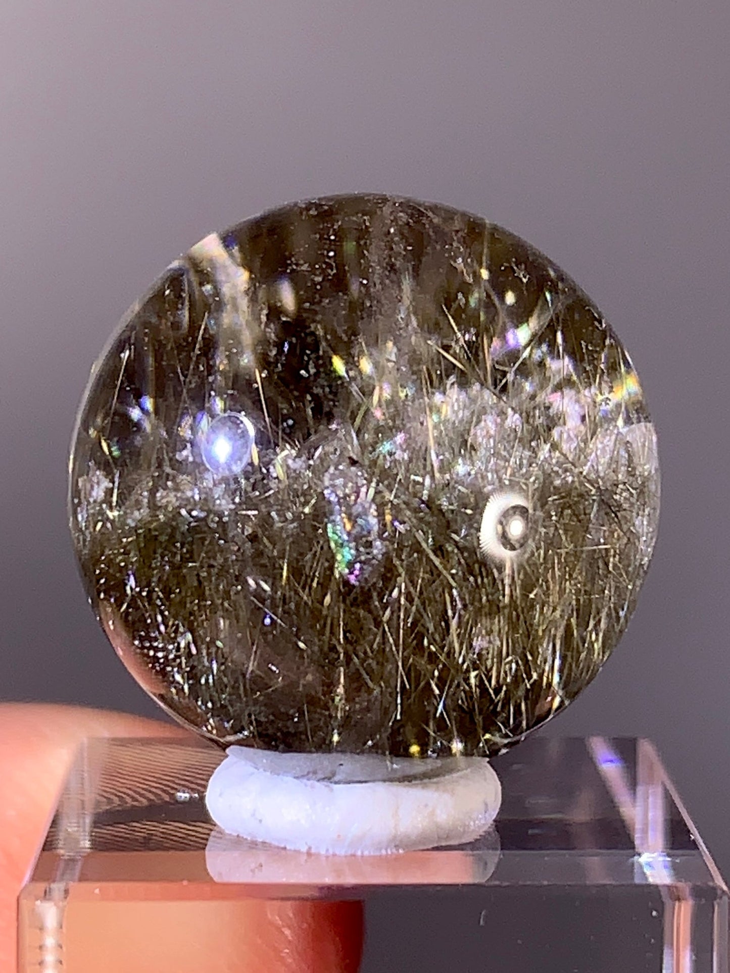 High-Quality Gold Rutile Quartz-in-Quartz Small Sphere | Brazil