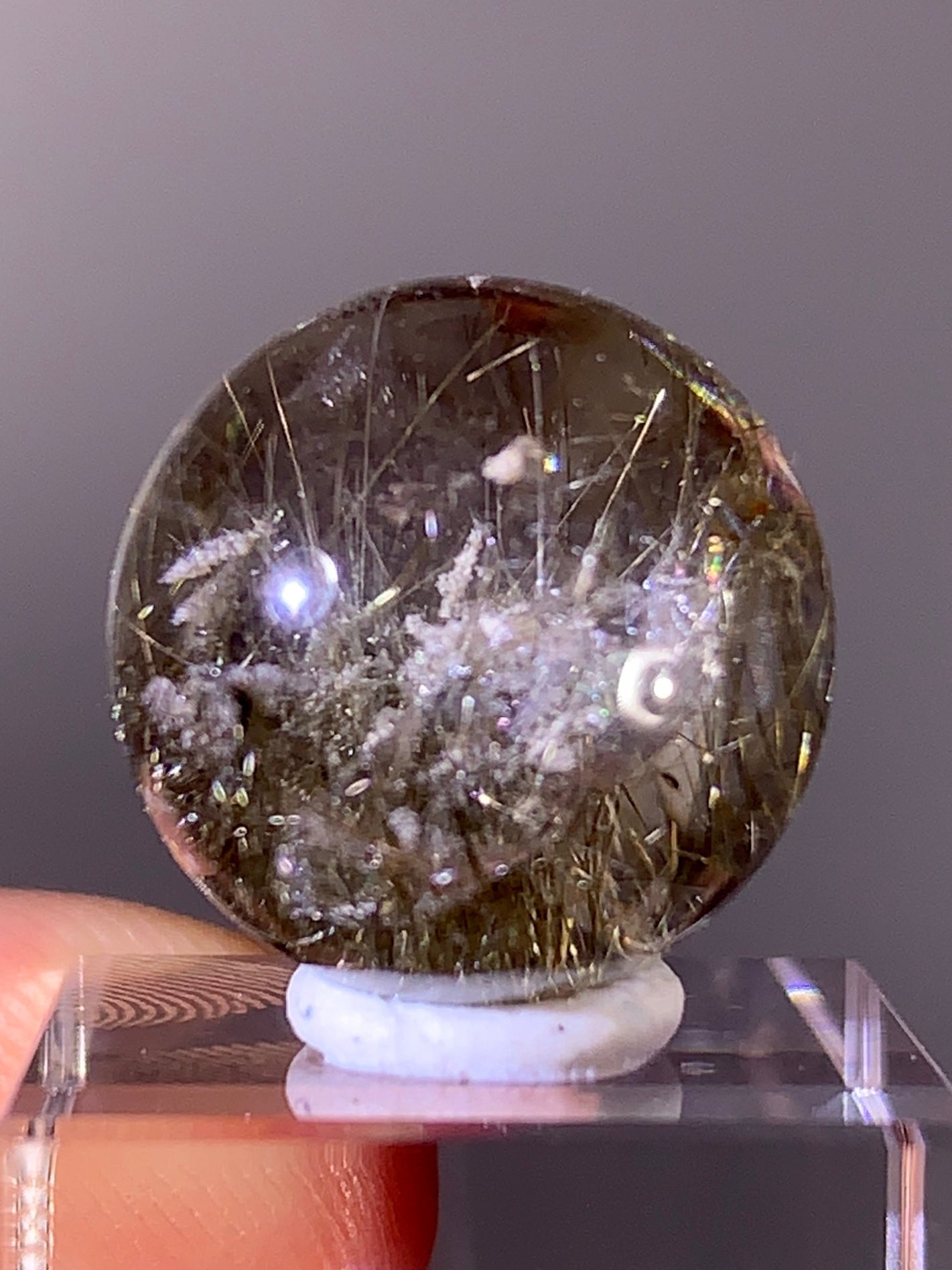 High-Quality Gold Rutile Quartz-in-Quartz Small Sphere | Brazil