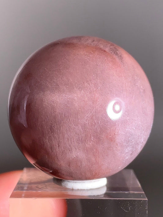 Pinkish-Purple Amphibole Sphere – Rare Collector’s Crystal from Brazil