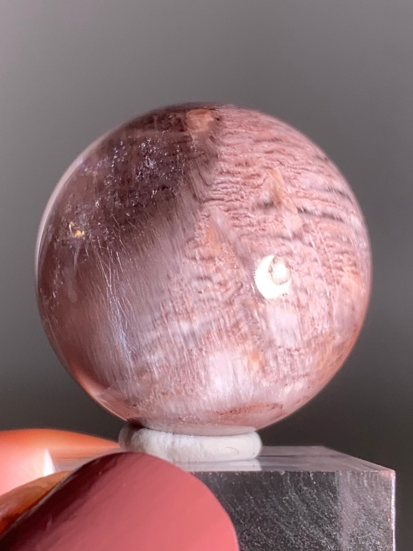 Pink Amphibole Sphere – Rare Collector’s Crystal from Brazil