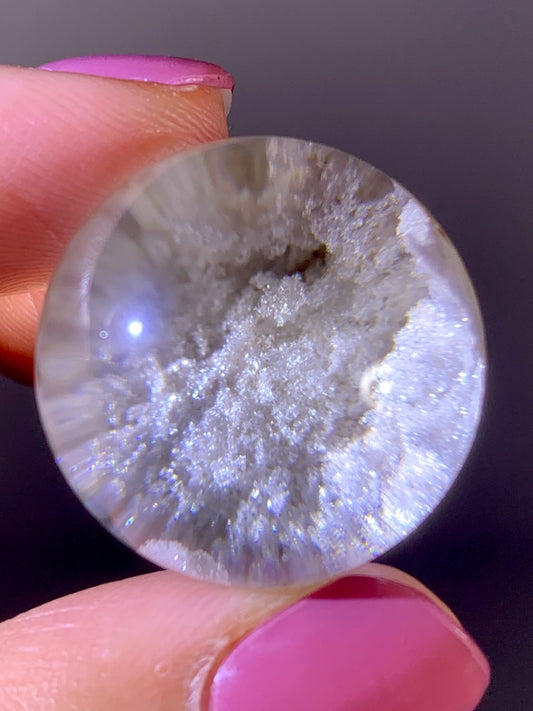 Collector’s Grade Sparkling Pure White Garden Quartz Sphere | Brazil
