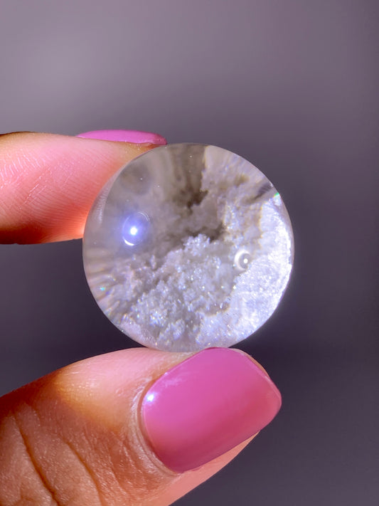 Collector’s Grade Sparkling Pure White Garden Quartz Sphere | Brazil