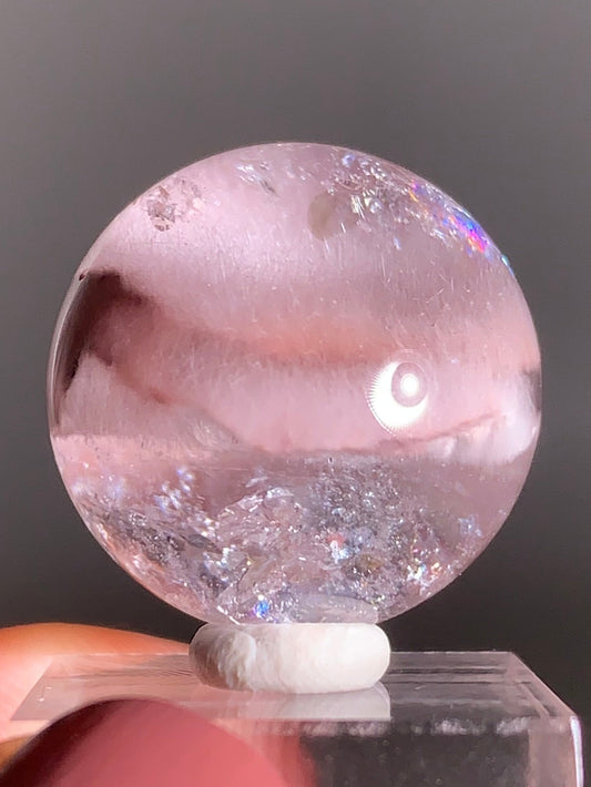 Pink Amphibole Sphere – Rare Collector’s Crystal from Brazil