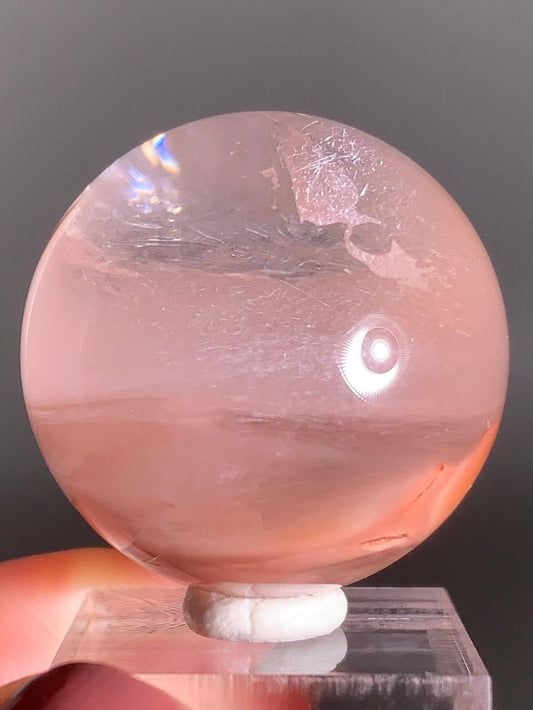 Pink Amphibole Sphere – Rare Collector’s Crystal from Brazil
