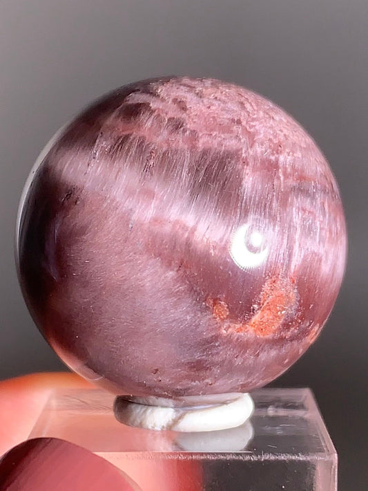 Pinkish-Purple Amphibole Sphere – Rare Collector’s Crystal from Brazil
