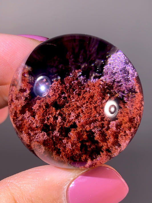 Collector’s Grade Sparkling Red, Pink & Purple Four-Season Garden Quartz Sphere | Brazil