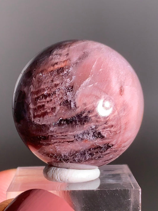 Pinkish-Purple Amphibole Sphere – Rare Collector’s Crystal from Brazil