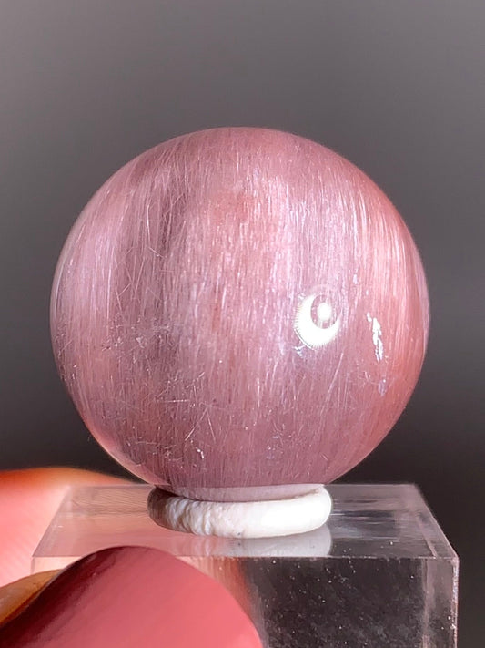 Pinkish-Purple Amphibole Sphere – Rare Collector’s Crystal from Brazil