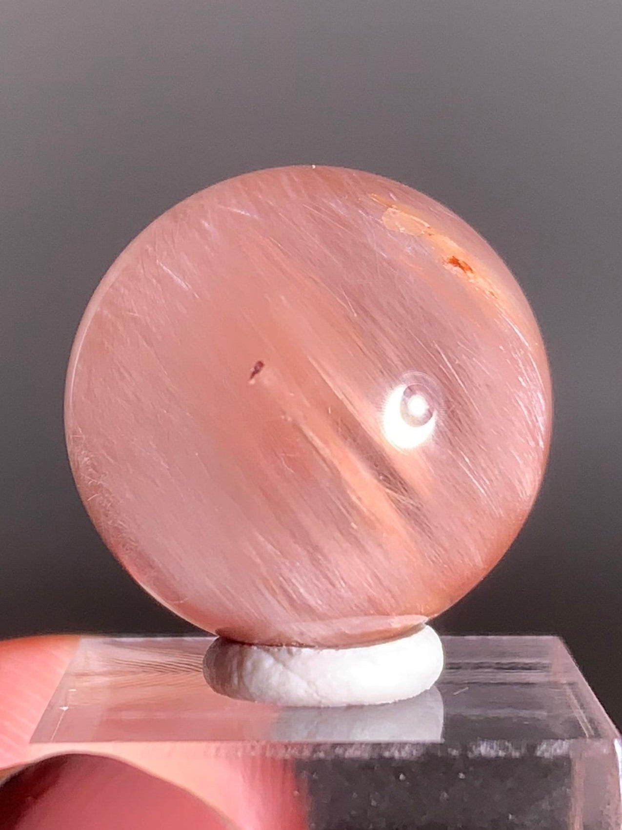 Pink Amphibole Sphere – Rare Collector’s Crystal from Brazil