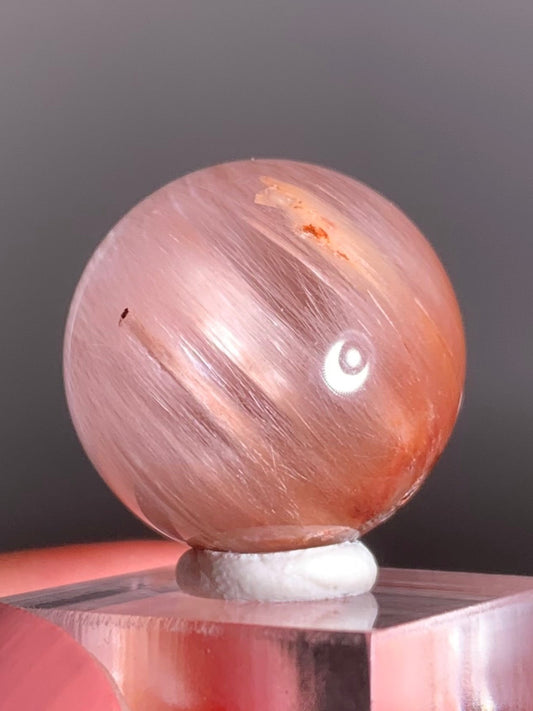 Pink Amphibole Sphere – Rare Collector’s Crystal from Brazil