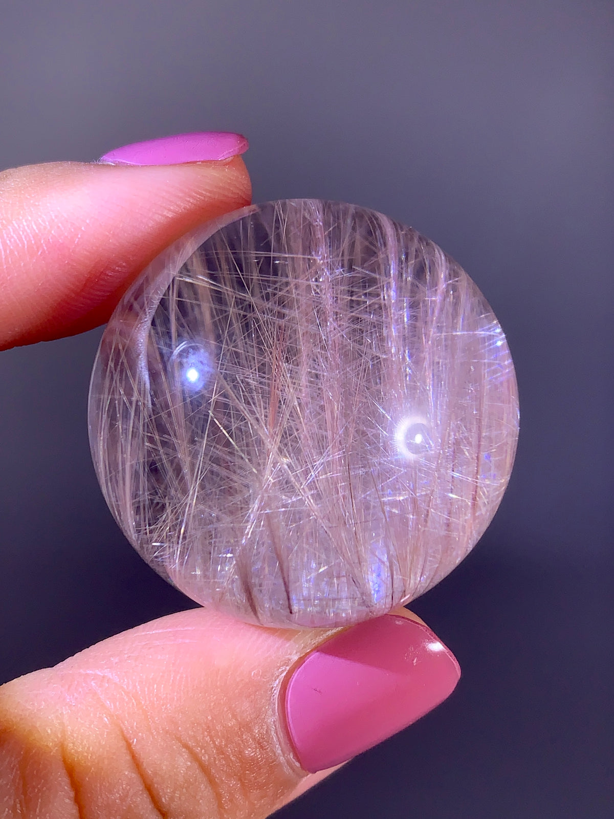 Rare Collector’s Grade Pink Tree-Shaped Rutile Quartz Sphere | Brazil