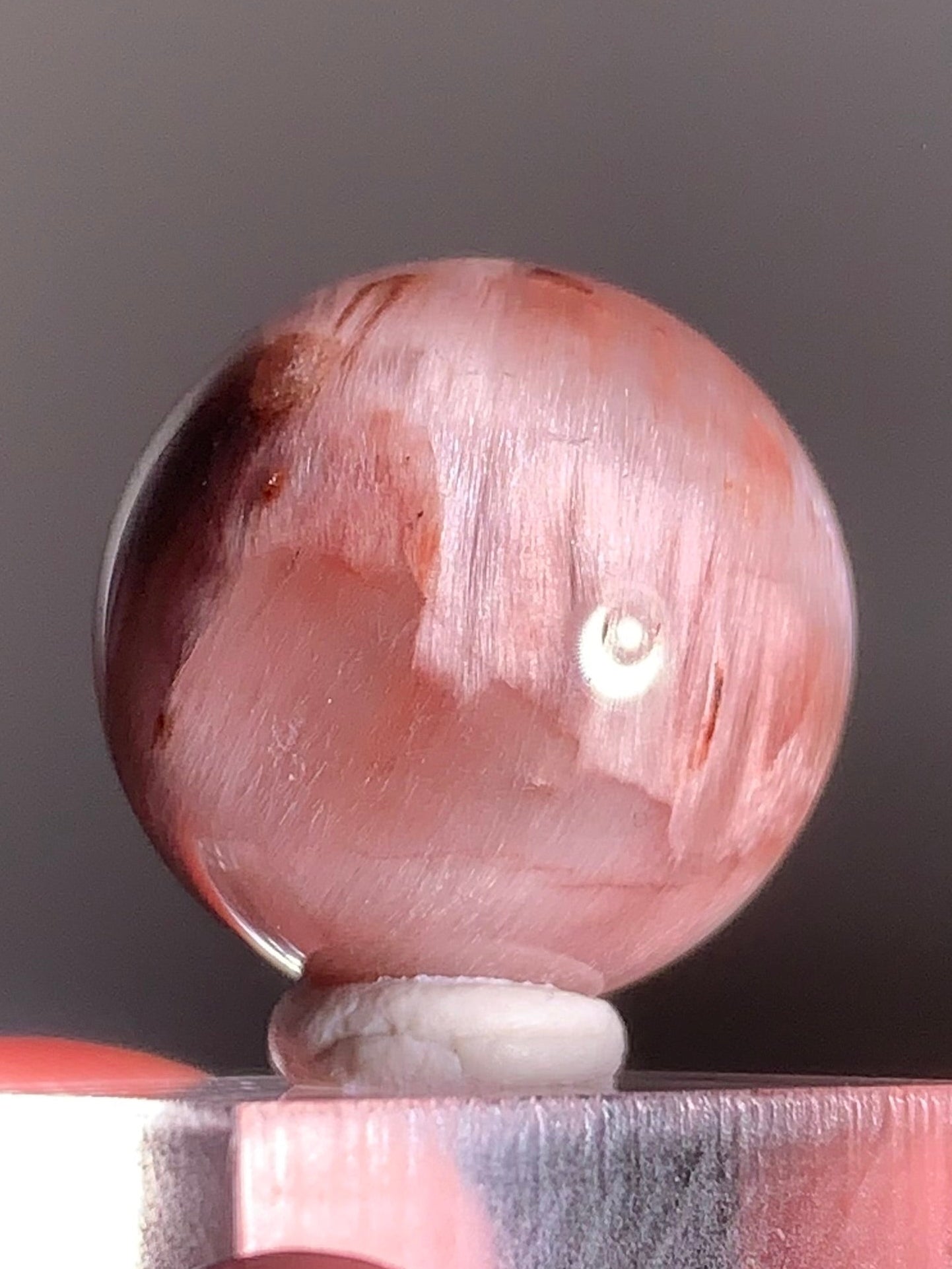 Pink Amphibole Sphere – Rare Collector’s Crystal from Brazil