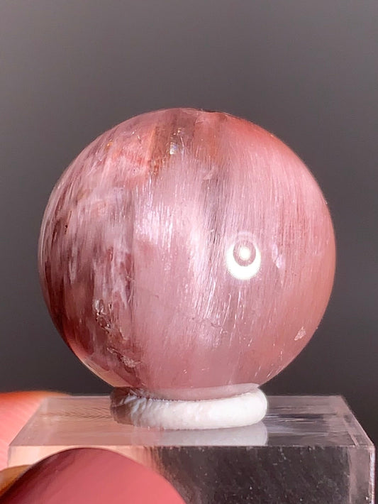 Pink Amphibole Sphere – Rare Collector’s Crystal from Brazil