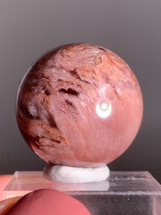 Pink Amphibole Sphere – Rare Collector’s Crystal from Brazil