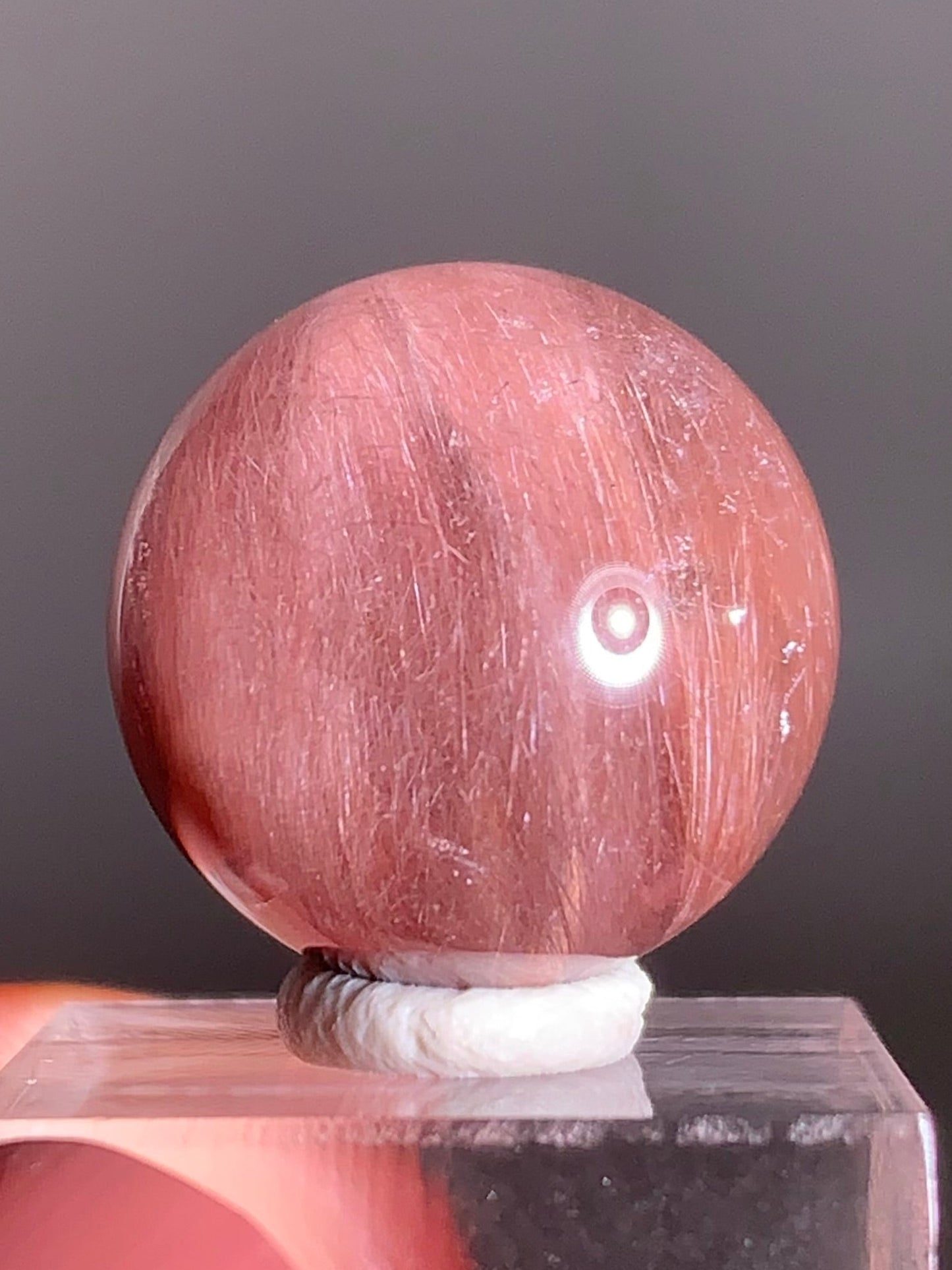 Pink Amphibole Sphere – Rare Collector’s Crystal from Brazil