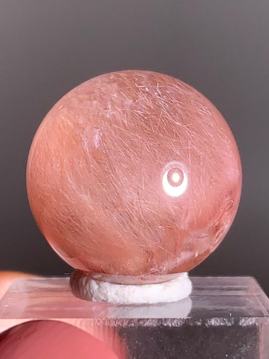 Pink Amphibole Sphere – Rare Collector’s Crystal from Brazil