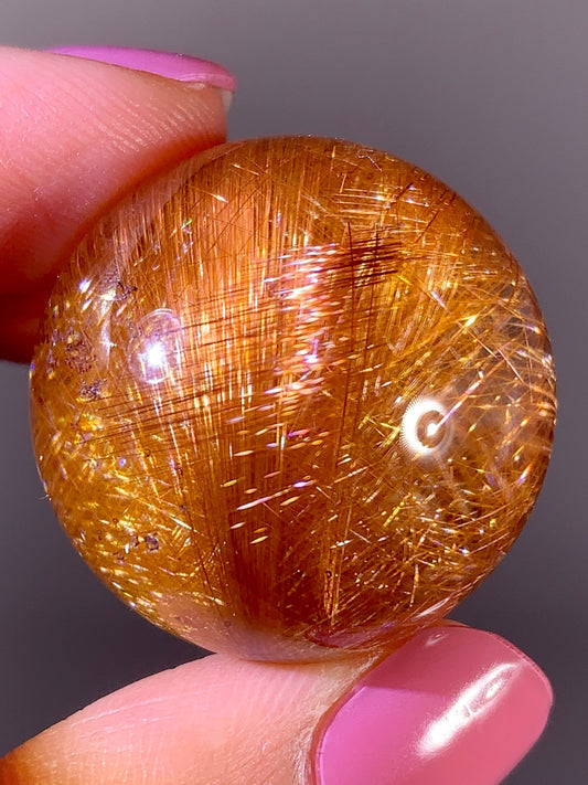 Collector’s Grade Shiny Copper Rutile Quartz Sphere | Brazil