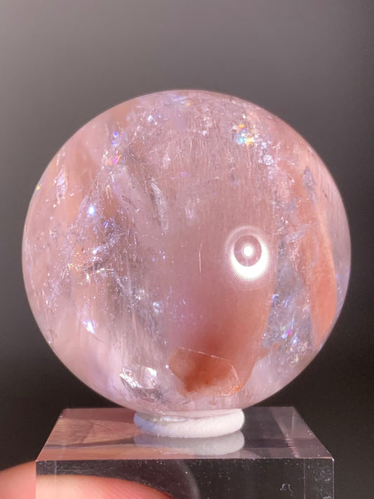 Pink Amphibole Sphere – Rare Collector’s Crystal from Brazil