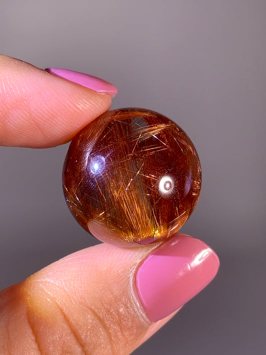 Collector’s Grade Shiny Copper Rutile Quartz Sphere | Brazil