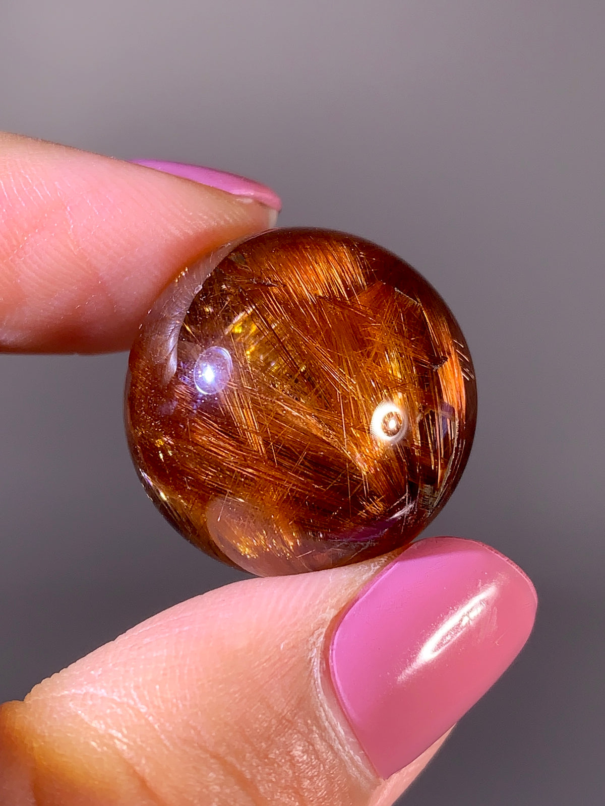 Collector’s Grade Shiny Copper Rutile Quartz Sphere | Brazil