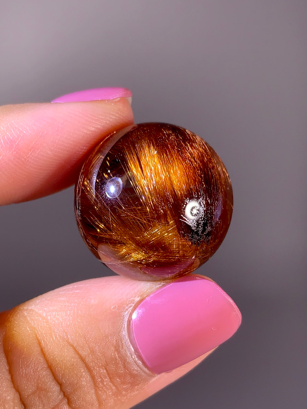 Collector’s Grade Shiny Copper Rutile Quartz Sphere | Brazil