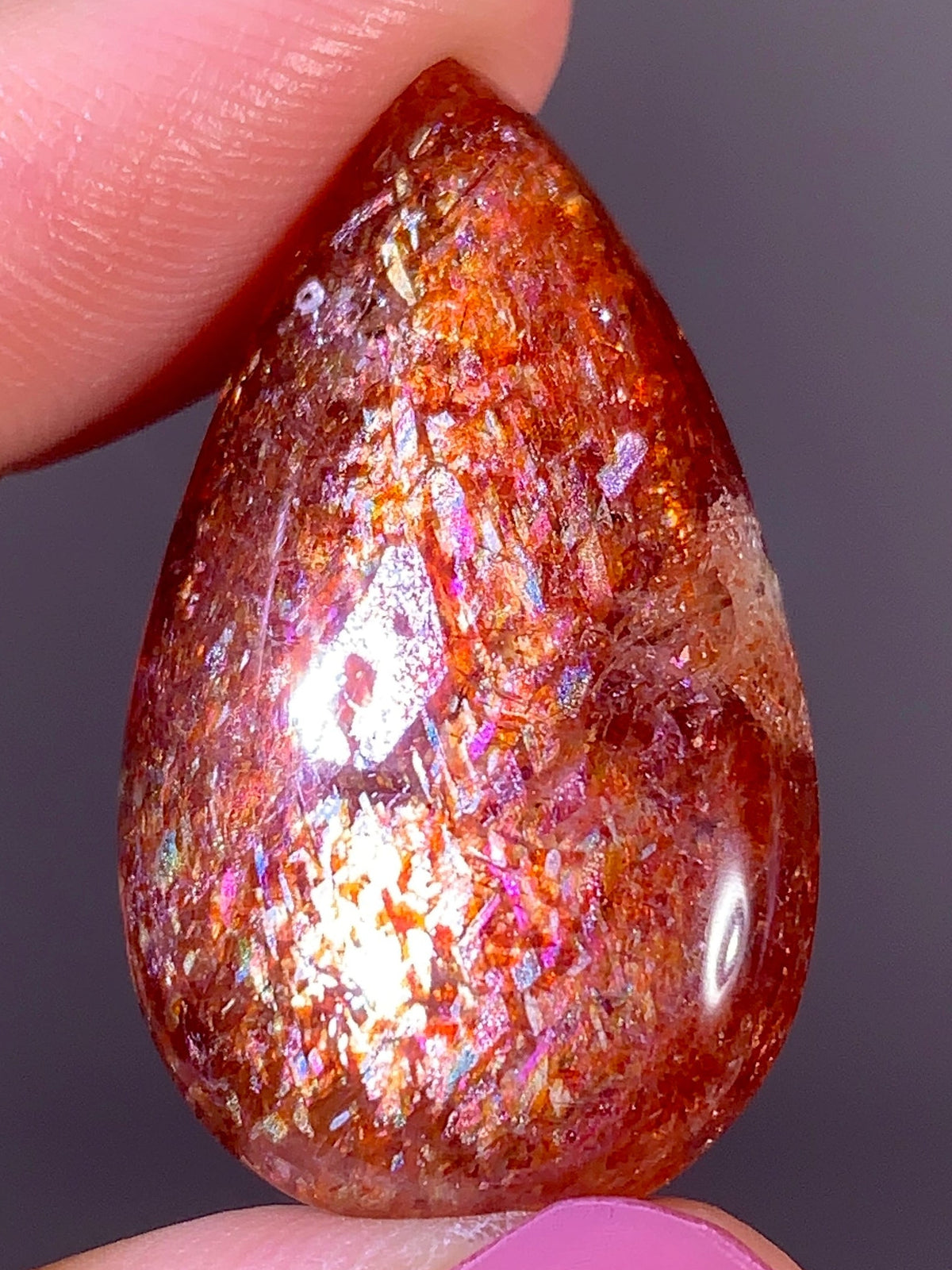 High-Quality Natural Sunstone Teardrop | Tanzania