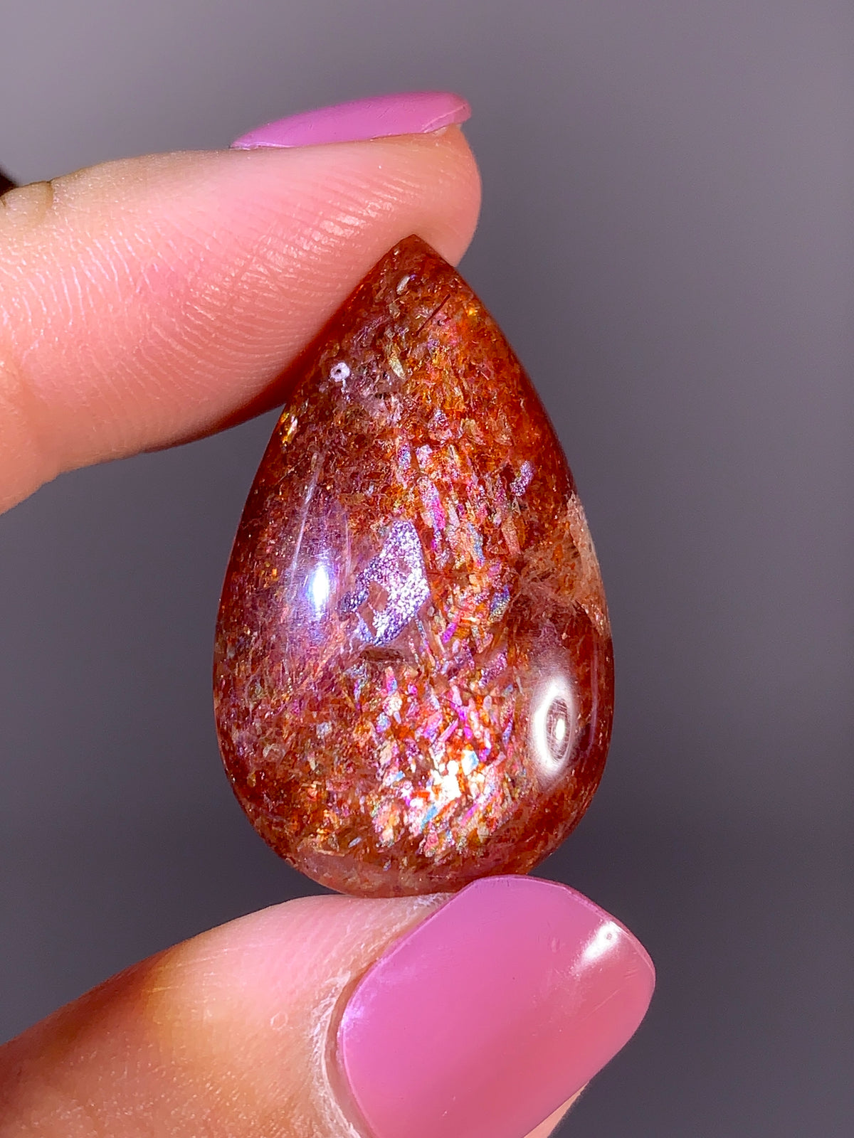 High-Quality Natural Sunstone Teardrop | Tanzania