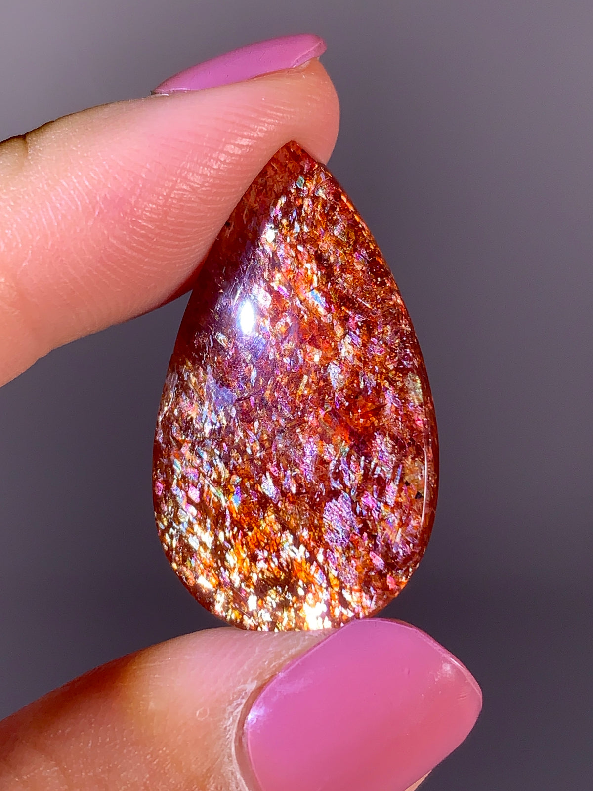 High-Quality Natural Sunstone Teardrop | Tanzania