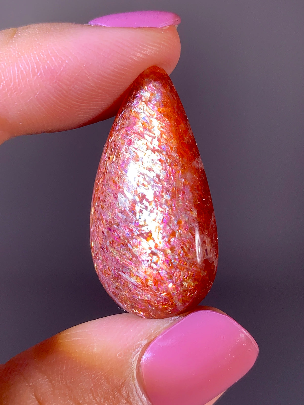 High-Quality Natural Sunstone Teardrop | Tanzania