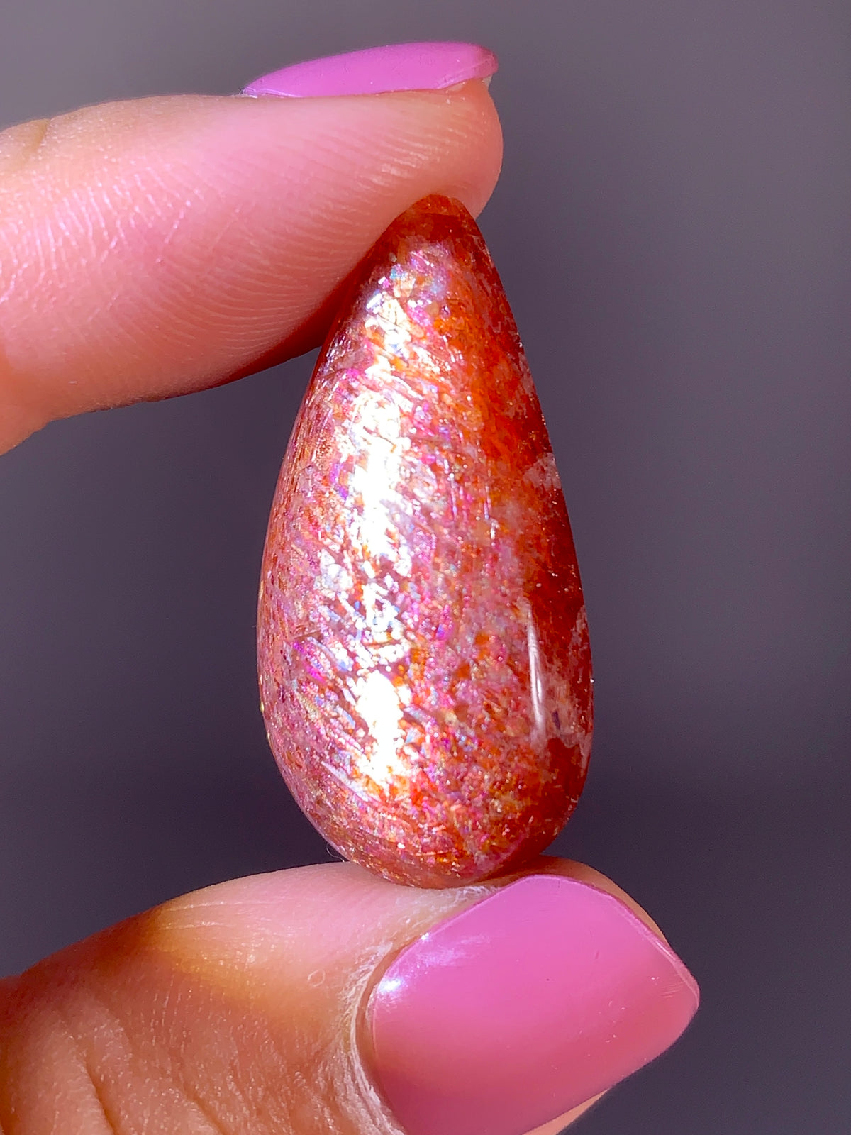 High-Quality Natural Sunstone Teardrop | Tanzania